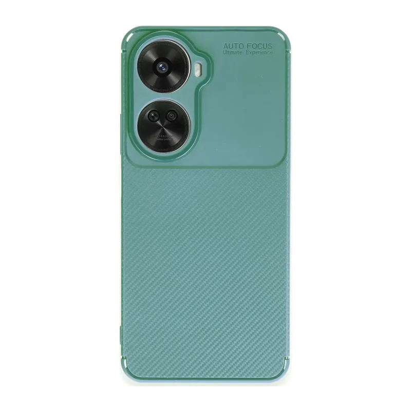 Huawei Nova 12 SE Uyumlu Kılıf Auto Focus Karbon Kapak - Koyu Yeşil