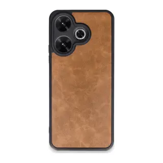 Xiaomi Redmi 13 4G Uyumlu Kılıf Aras Deri Kapak - Taba