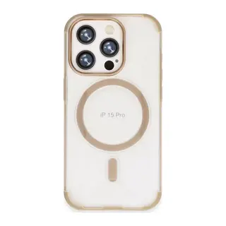 Joko Apple iPhone 15 Pro Uyumlu Hilton Magsafe Kapak - Gold