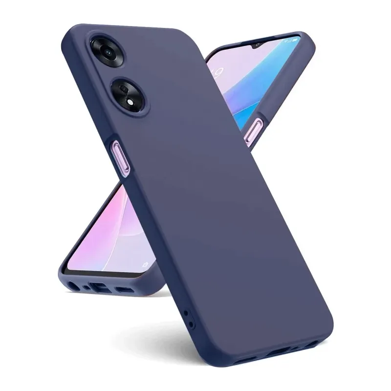 Oppo A38 Uyumlu Kılıf First Silikon - Lacivert