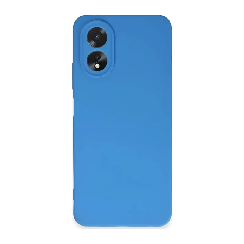 Oppo A38 Uyumlu Kılıf First Silikon - Mavi