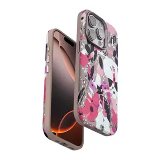 Onegif Apple iPhone 15 Pro Max Uyumlu Flower Series Magsafe Kapak - Pembe