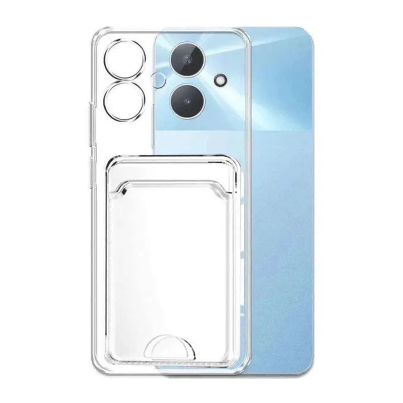 Realme Note 60 Uyumlu Kılıf Kart Şeffaf Silikon - Şeffaf