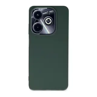 İnfinix Hot 40i Uyumlu Kılıf First Silikon - Koyu Yeşil