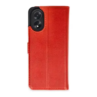 Oppo A38 Uyumlu Kılıf Trend S Plus Kapaklı Kılıf - Kırmızı