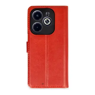 İnfinix Hot 40 Uyumlu Kılıf Trend S Plus Kapaklı Kılıf - Kırmızı