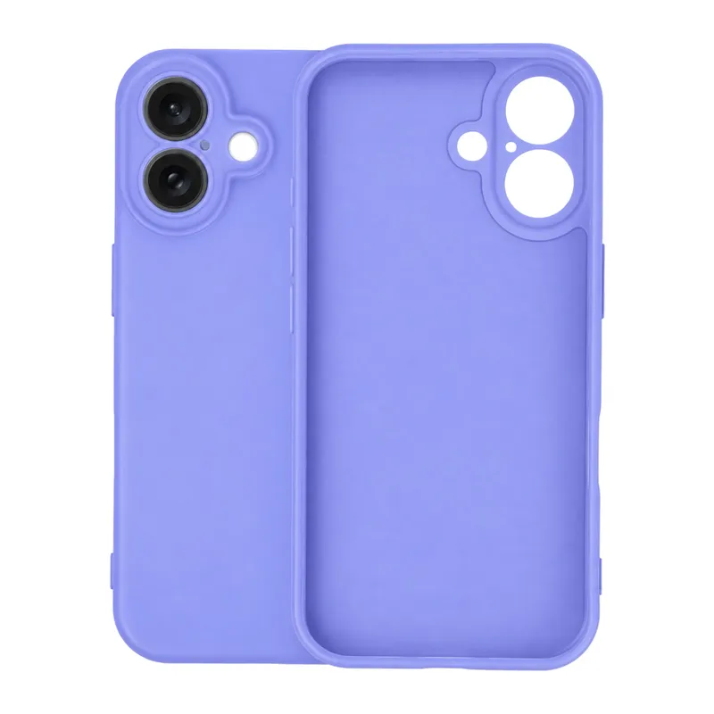 Apple iPhone 16 Uyumlu Kılıf Nano içi Kadife Silikon - Lila