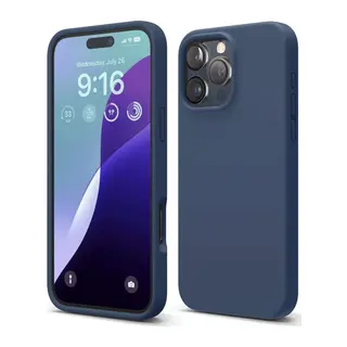 Apple iPhone 16 Pro Uyumlu Kılıf Nano içi Kadife Silikon - Lacivert