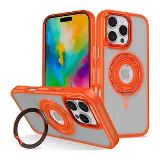 Joko Apple iPhone 16 Pro Uyumlu Banza Magsafe Standlı Kapak - Turuncu