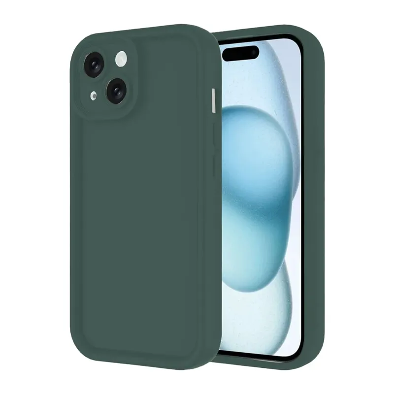 Apple iPhone 14 Uyumlu Kılıf Viera Silikon - Koyu Yeşil