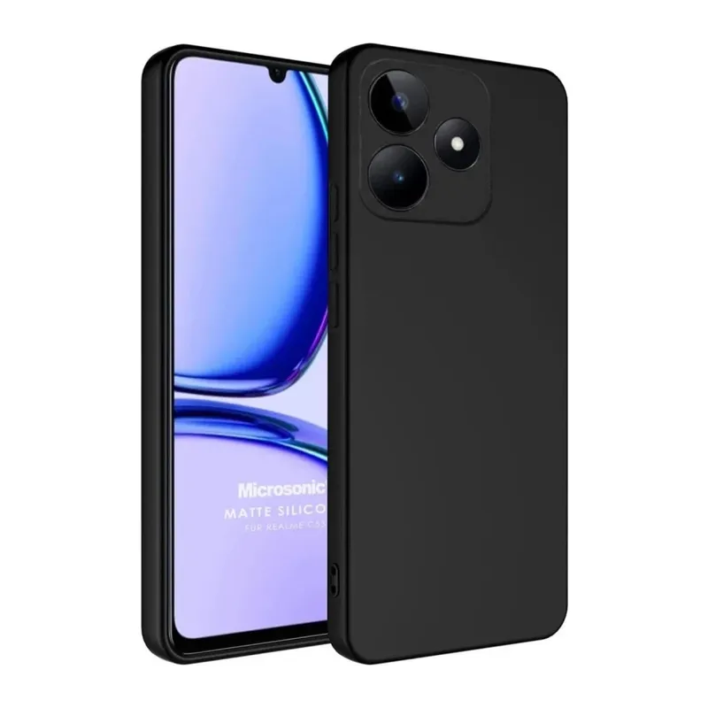Realme C61 Uyumlu Kılıf First Silikon - Siyah