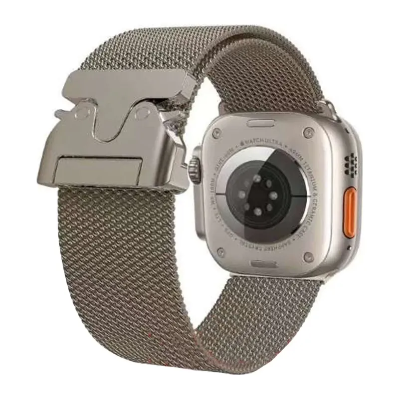 Apple Watch 42mm Uyumlu Milano Metal Kordon - Desert