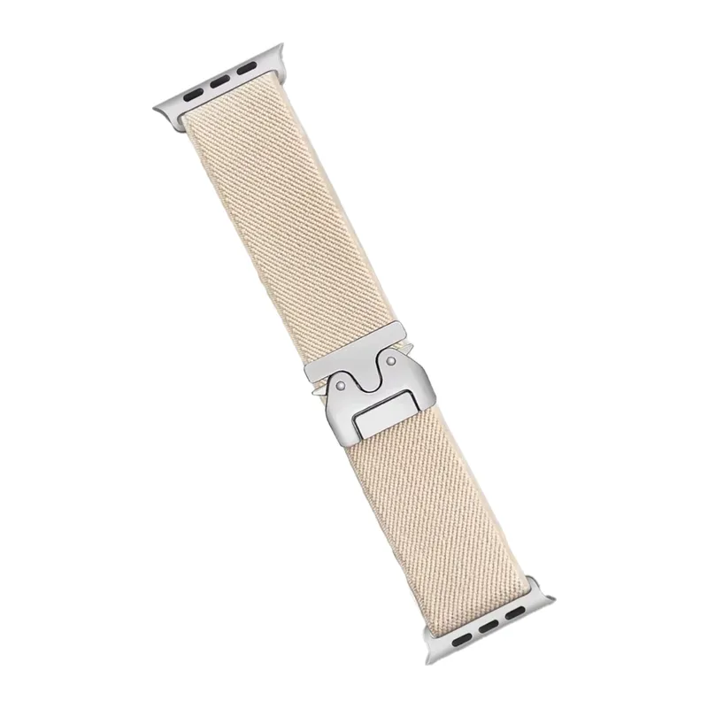 Apple Watch 42mm Uyumlu Forest Kumaş Kordon - Krem