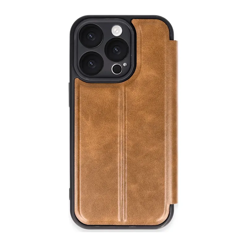 Apple iPhone 16 Pro Max Uyumlu Kılıf Flip Cover - Taba