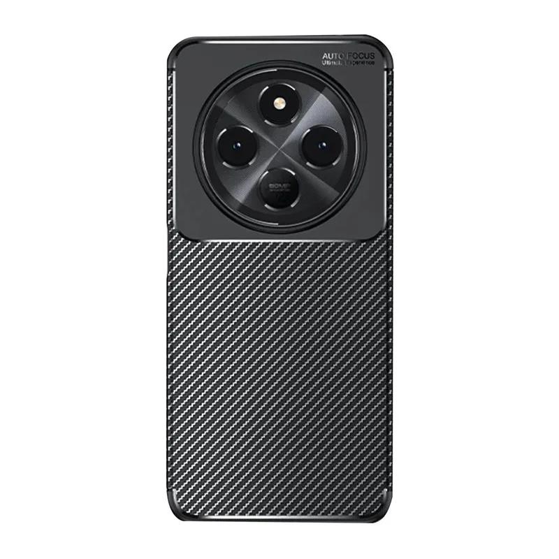 Xiaomi Redmi 14C Uyumlu Kılıf Auto Focus Karbon Kapak - Siyah