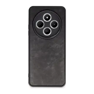 Xiaomi Redmi 14C Uyumlu Kılıf Aras Deri Kapak - Siyah