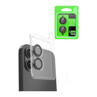 Apple iPhone 16 Uyumlu Raze Metal Kamera Lens - Siyah