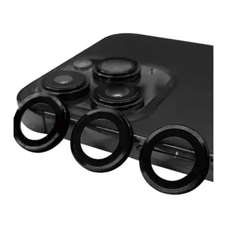 Apple iPhone 15 Pro Max Uyumlu Raze Metal Kamera Lens - Siyah