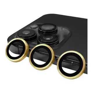 Apple iPhone 14 Pro Uyumlu Raze Metal Kamera Lens - Gold