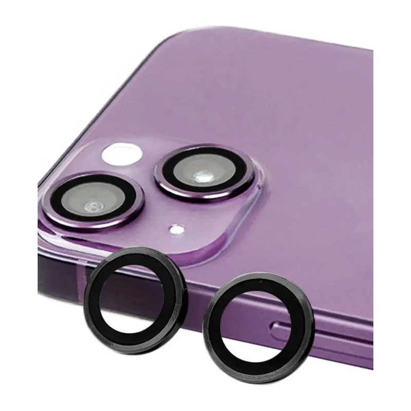 Apple iPhone 14 Plus Uyumlu Raze Metal Kamera Lens - Siyah