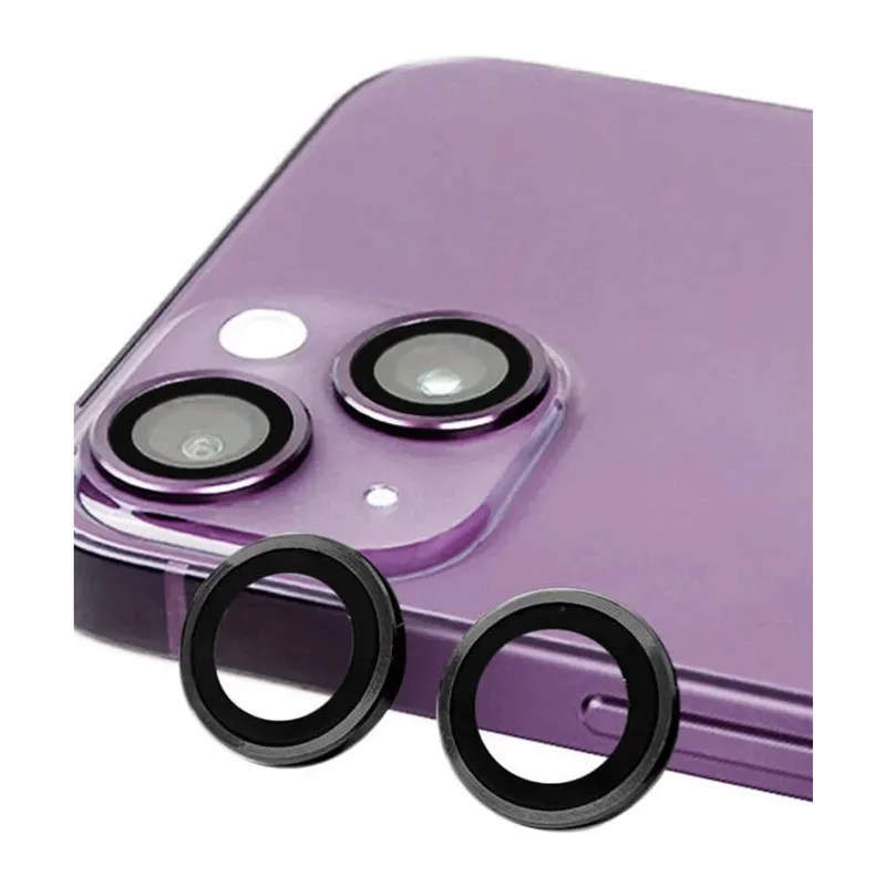 Apple iPhone 13 Mini Uyumlu Raze Metal Kamera Lens - Siyah
