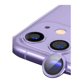 Apple iPhone 11 Uyumlu Raze Metal Kamera Lens - Mor
