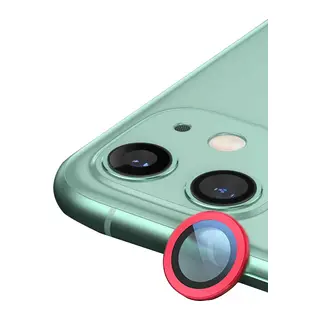Apple iPhone 11 Uyumlu Raze Metal Kamera Lens - Kırmızı