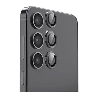 Samsung Galaxy S24 FE Uyumlu Raze Metal Kamera Lens - Siyah