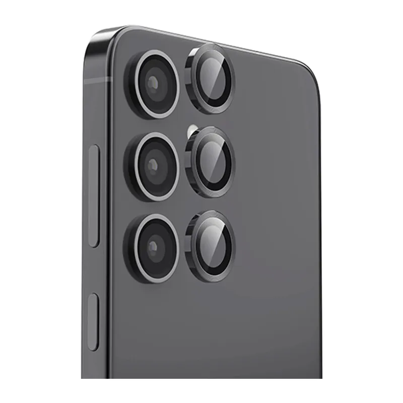 Samsung Galaxy S24 FE Uyumlu Raze Metal Kamera Lens - Siyah
