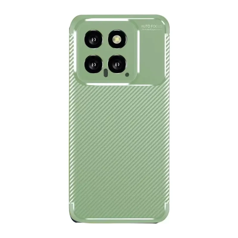 Xiaomi Mi 14T Uyumlu Kılıf Auto Focus Karbon Kapak - Su Yeşili