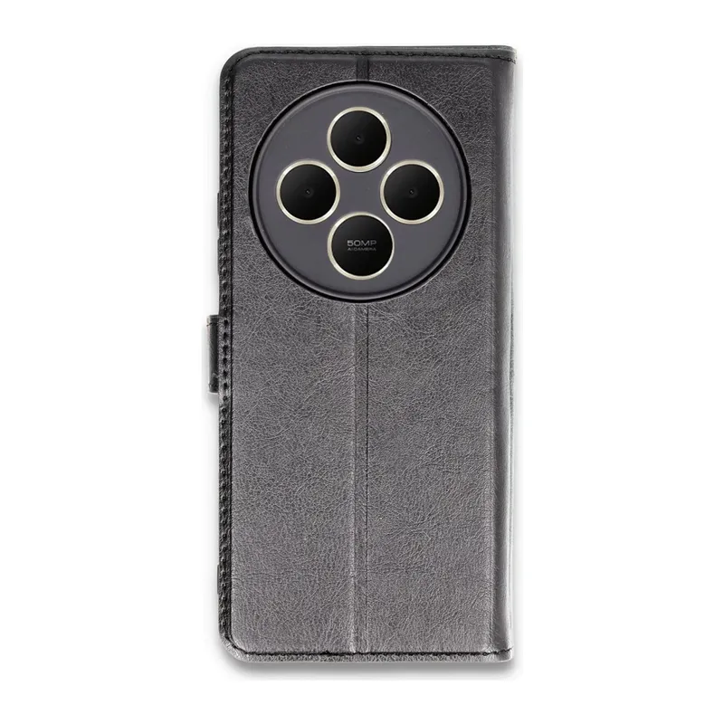 Xiaomi Redmi 14C Uyumlu Kılıf Trend S Plus Kapaklı Kılıf - Siyah