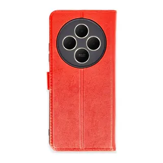 Xiaomi Redmi 14C Uyumlu Kılıf Trend S Plus Kapaklı Kılıf - Kırmızı