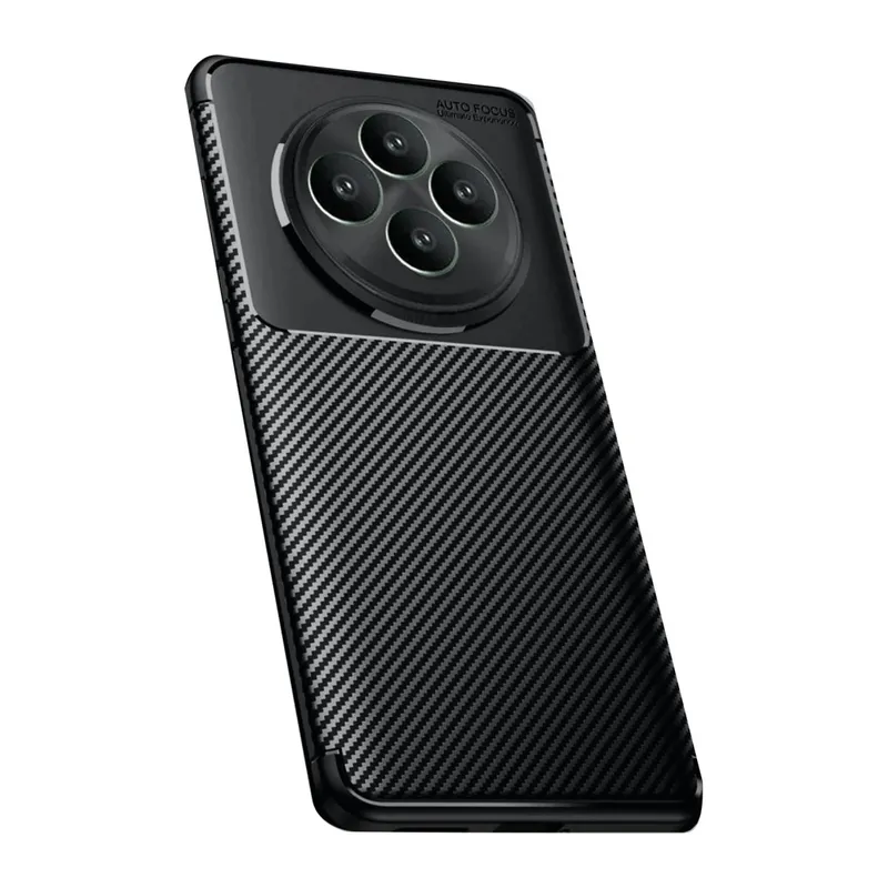Oppo Reno 11 Uyumlu FS Kılıf Auto Focus Karbon Kapak - Siyah