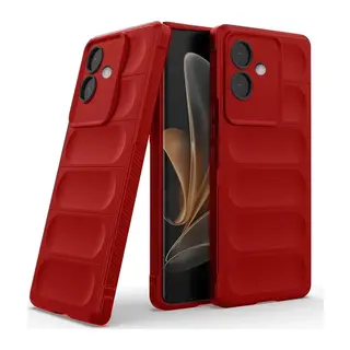 Oppo A3 Uyumlu Kılıf Optimum Silikon - Kırmızı