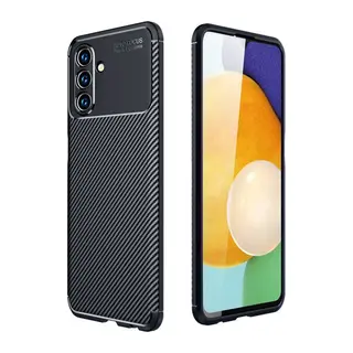 Samsung Galaxy A36 Uyumlu Kılıf Auto Focus Karbon Kapak - Siyah