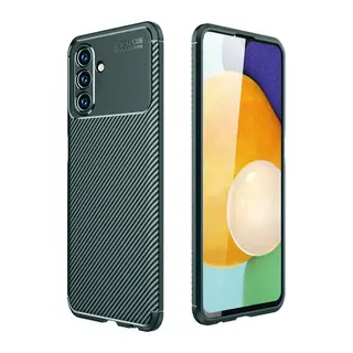 Samsung Galaxy A36 Uyumlu Kılıf Auto Focus Karbon Kapak - Koyu Yeşil