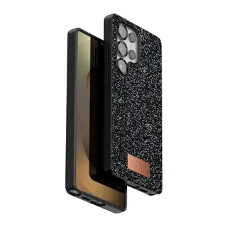 Onegif Samsung Galaxy S25 Ultra Uyumlu Bright Simli Kapak - Siyah