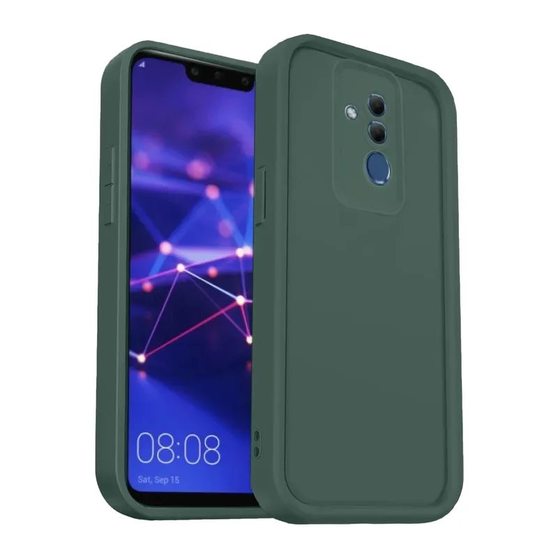 Huawei Mate 20 Lite Uyumlu Kılıf Viera Silikon - Koyu Yeşil