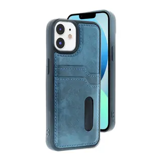 Apple iPhone 11 Uyumlu Kılıf Sara Kartvizitli Deri Kılıf - Lacivert