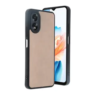Oppo A38 Uyumlu Kılıf Aras Deri Kapak - Pudra