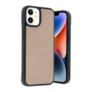 Apple iPhone 11 Uyumlu Kılıf Aras Deri Kapak - Pudra