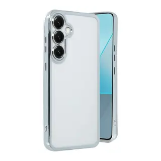 Samsung Galaxy S25 Uyumlu Kılıf Lensli Silikon - Gümüş