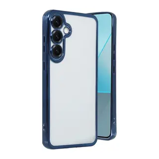 Samsung Galaxy S25 Plus Uyumlu Kılıf Lensli Silikon - Lacivert