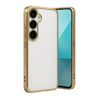 Samsung Galaxy A24 4G Prime Uyumlu Kılıf Lensli Silikon - Gold