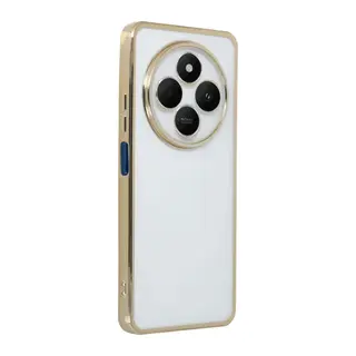 Xiaomi Redmi 14C Uyumlu Kılıf Lensli Silikon - Gold