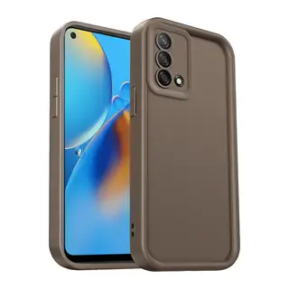 Oppo A74 4G Uyumlu Kılıf Viera Silikon - Kahverengi