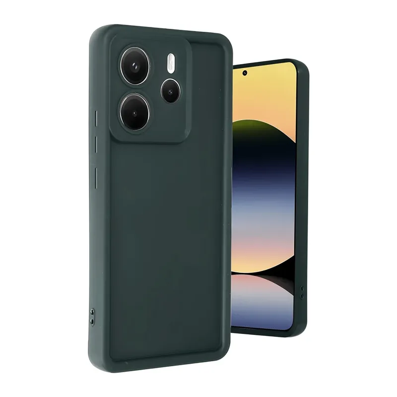 Xiaomi Redmi Note 14 4G Uyumlu Kılıf Viera Silikon - Koyu Yeşil
