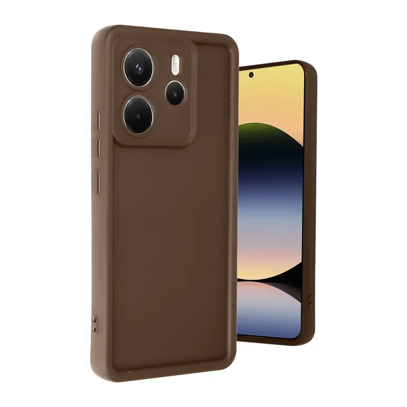 Xiaomi Redmi Note 14 4G Uyumlu Kılıf Viera Silikon - Kahverengi