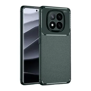Xiaomi Redmi Note 14 Pro 4G Uyumlu Kılıf Auto Focus Karbon Kapak - Koyu Yeşil