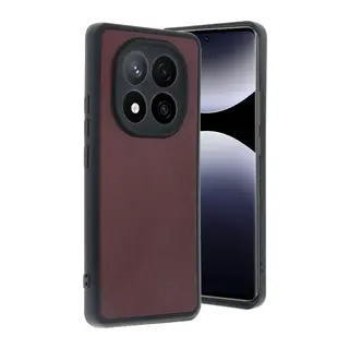 Xiaomi Redmi Note 14 Pro 4G Uyumlu Kılıf Aras Deri Kapak - Bordo